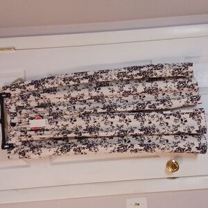 Cider palazzo pants wide leg pants flowy black and ivory floral w pocke size 1xl